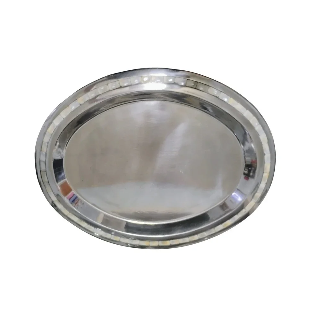 Vintage‎ Towle Mother of Pearl Entertaining Set Platter Bowl Fork Spoon Trio